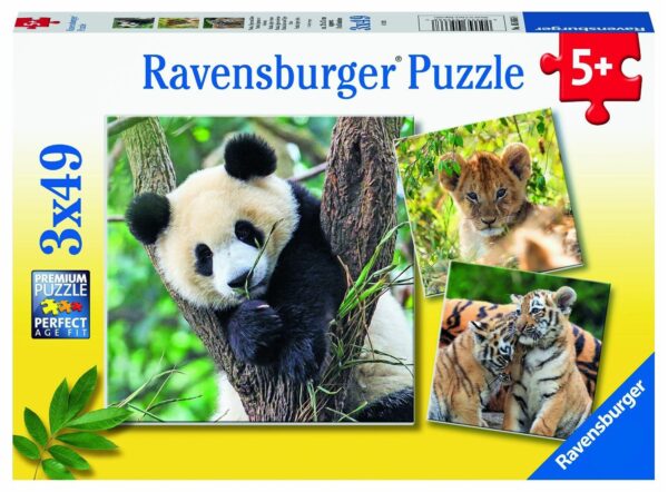 پازل 3 در 1 راونزبرگر مدل Panda,tiger and lion