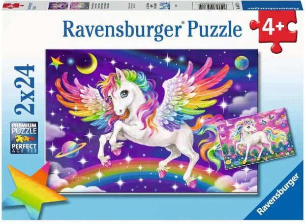 پازل 2 در 1 راونزبرگر مدل Unicorn and Pegasus
