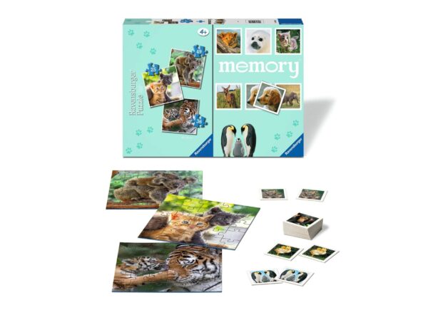 پازل 3 در 1 و بازی memory راونزبرگر مدل Animals